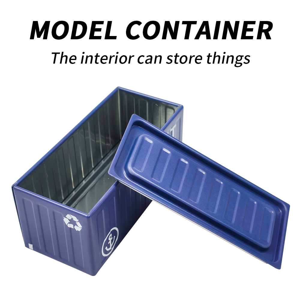 Tin Container Lid - Caixa de metal em formato de