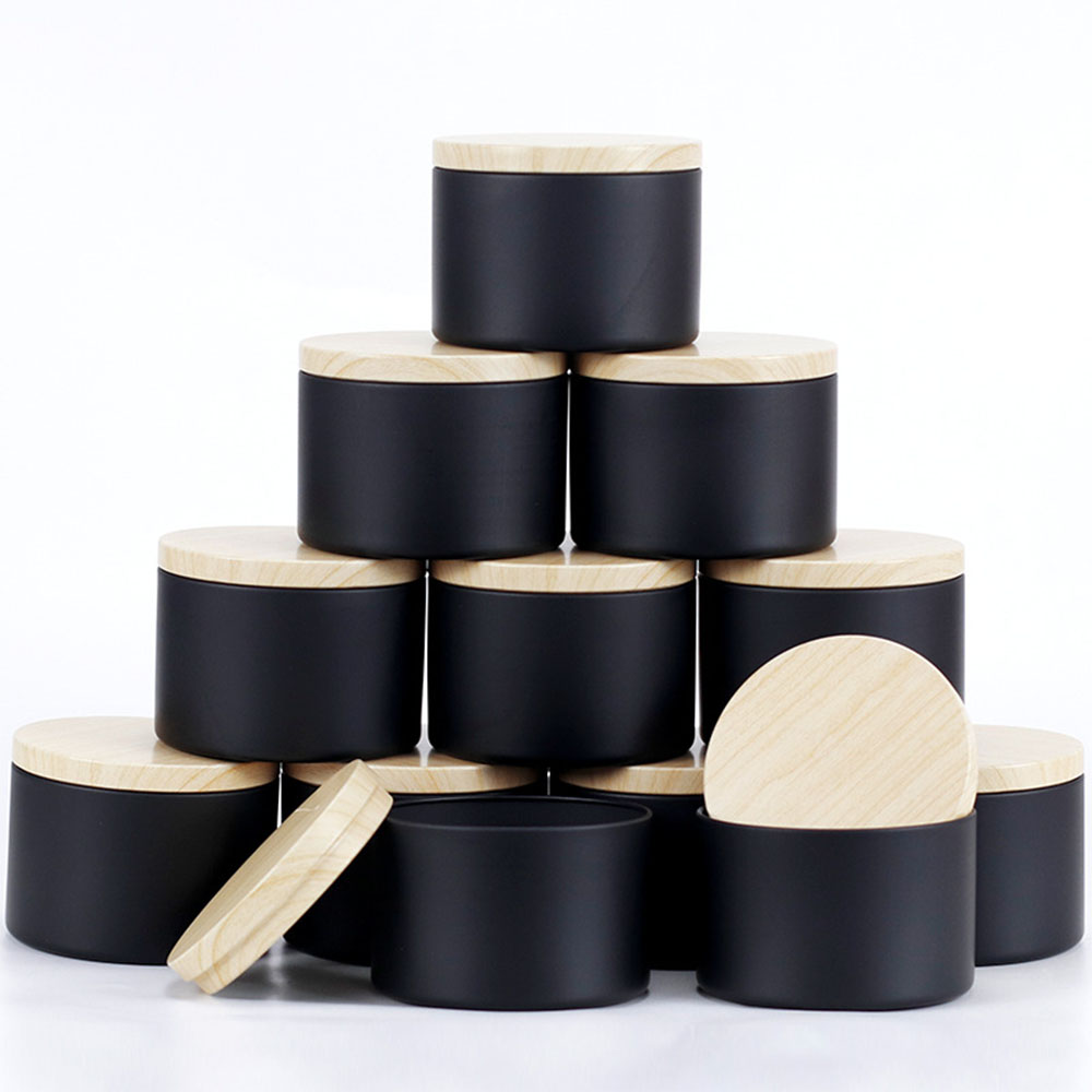 Frascos de vela pretos de 4 on - Candle Making Jars With Lids avaliação e preço